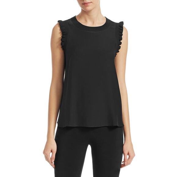 cinq a sept Tops - CINQ A SEPT Tous Les Jours Lenore Silk Tank Black Extra Small XS